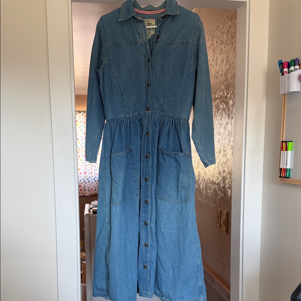 Vintage STUDIO WARE Denim Button-Front Women's Dress